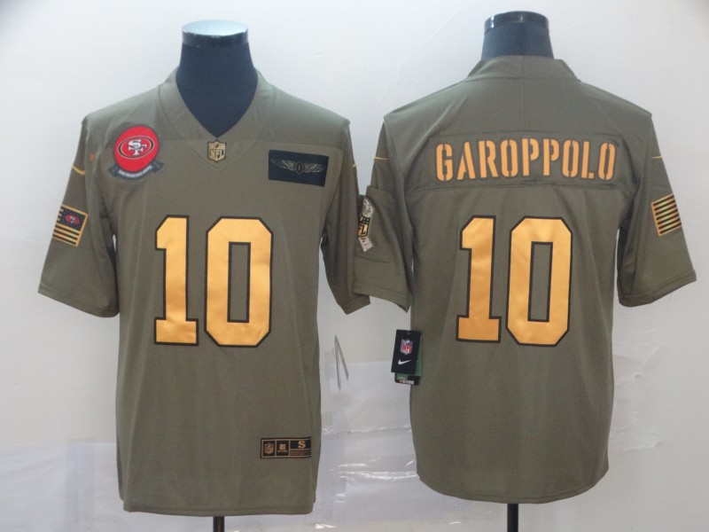 Men's San Francisco 49ers Jimmy Garoppolo #10 Brown Alternate Jersey